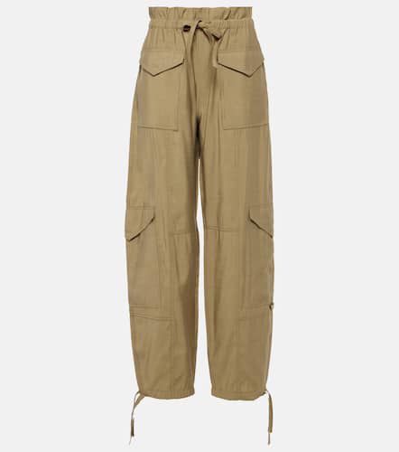 Pantalon cargo Light Slub à taille haute - Ganni - Modalova