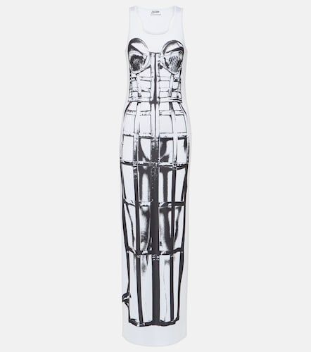 Robe longue Trompe l'oeil en jersey - Jean Paul Gaultier - Modalova