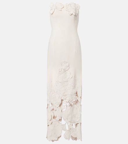 Robe longue de mariée Rayna en crêpe à fleurs - Leo Lin - Modalova