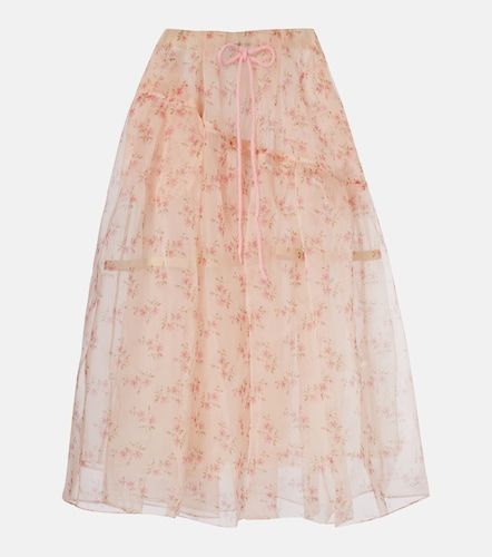 Jupe midi en tulle à fleurs - Simone Rocha - Modalova