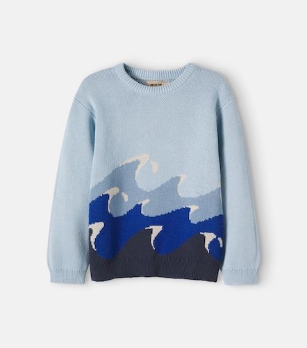 Pull Knud en jacquard de coton - Wheat - Modalova
