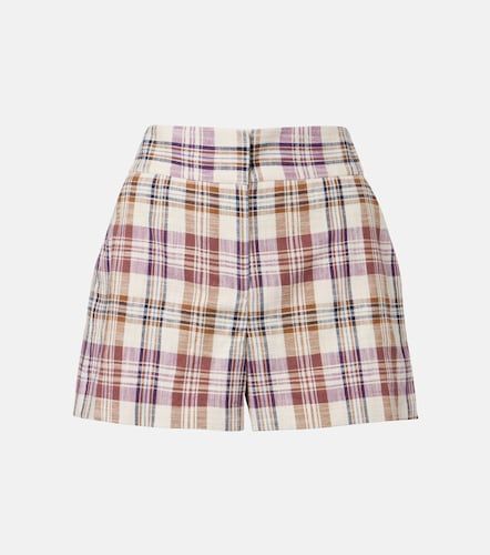 Short Allen en coton mélangé à motif tartan - Veronica Beard - Modalova