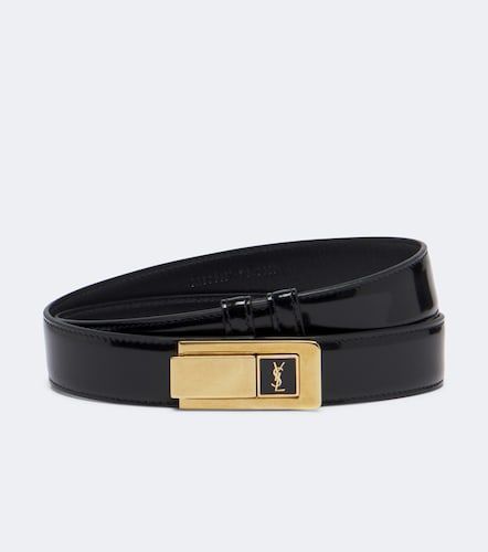 Ceinture Cassandre en cuir verni - Saint Laurent - Modalova