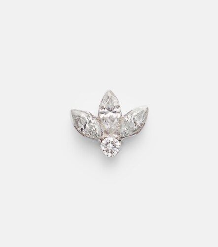Boucle d’oreille unique Lotus en or blanc 18 ct et diamants - Maria Tash - Modalova