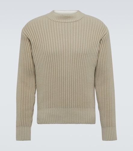 Pull en maille côtelée de coton et laine - Ami Paris - Modalova