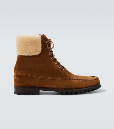 Bottines Sycamor en daim et shearling - Manolo Blahnik - Modalova