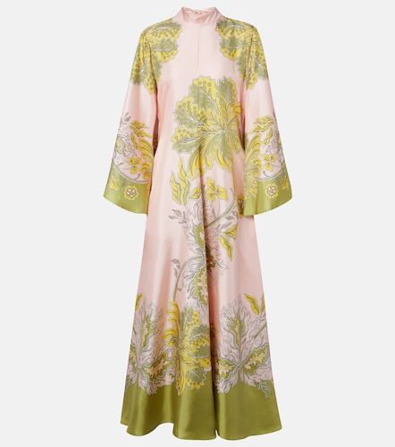 Robe longue Magnifico en soie à fleurs - La DoubleJ - Modalova