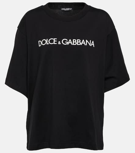 T-shirt raccourci DG en coton - Dolce&Gabbana - Modalova