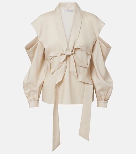 Blouse à découpes et nœud - Acne Studios - Modalova