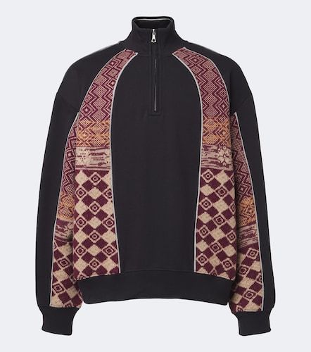Pull demi-zippé en coton et laine - Dries Van Noten - Modalova