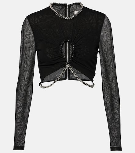 Crop top en jersey à découpes et ornements - Dion Lee - Modalova