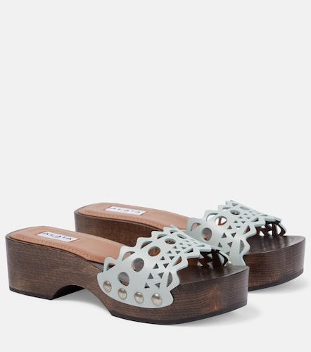 Alaïa Mules Vienne en cuir et bois - Alaia - Modalova