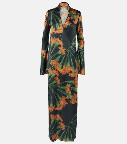 Robe imprimée en soie mélangée - Johanna Ortiz - Modalova