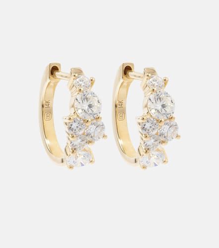 Boucles d'oreilles en or 14 ct et diamants - Sydney Evan - Modalova