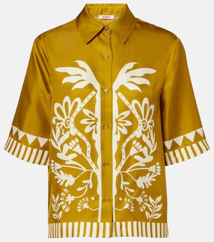 Chemise Émeraude en soie à fleurs - Eres - Modalova