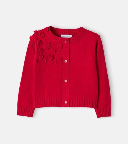 Cardigan à appliqués floraux - Monnalisa - Modalova