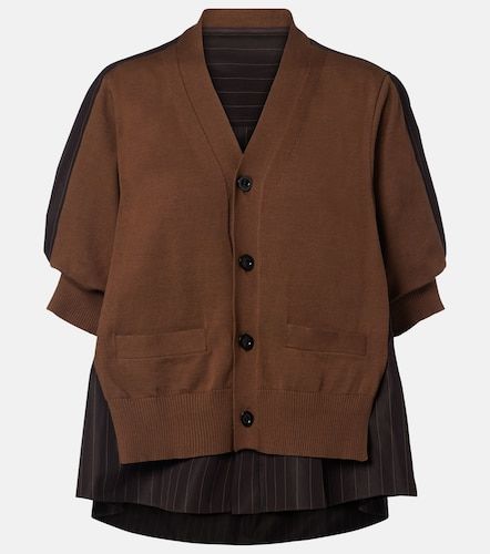 Sacai Cardigan en coton rayé - Sacai - Modalova