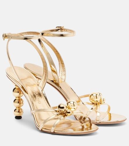 Sandales Karina en cuir métallisé - Ferragamo - Modalova