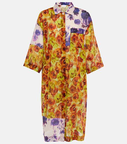 Robe chemise en coton à fleurs - Dries Van Noten - Modalova