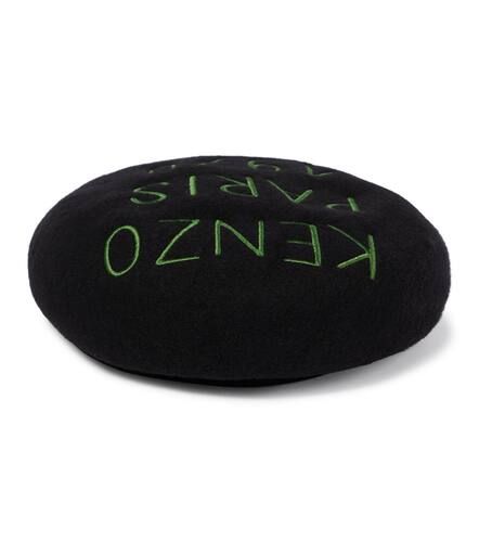 Béret brodé en laine à logo - Kenzo - Modalova