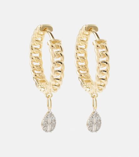 Boucles d'oreilles en or 10ct et diamants - Stone and Strand - Modalova