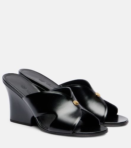 Mules compensées Vera 80 en cuir - Loro Piana - Modalova