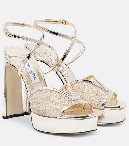 Sandales Karli à plateau en cuir - Jimmy Choo - Modalova