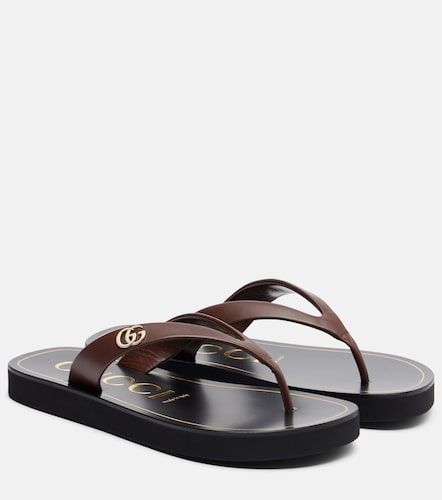 Gucci Tongs Double G en cuir - Gucci - Modalova