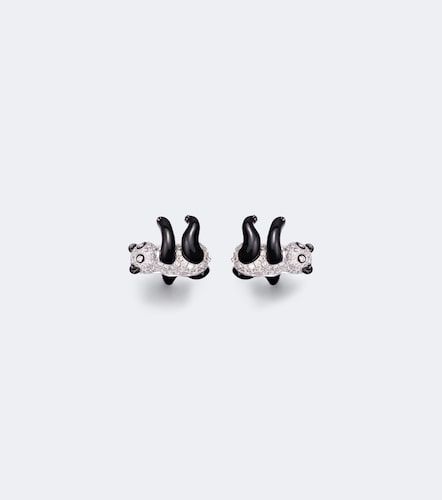 Yvonne Léon Boucles d’oreilles Panda en or blanc 9 ct et diamants - Yvonne Leon - Modalova