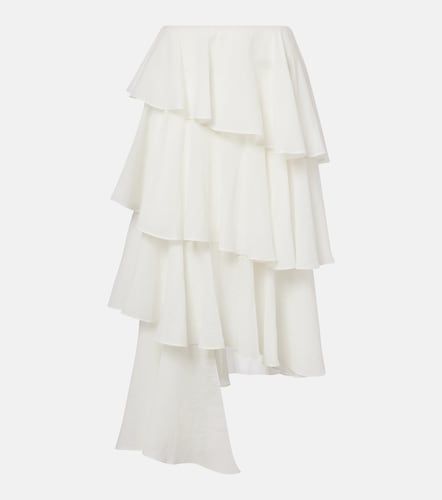 Alaïa Jupe asymétrique en coton et lin - Alaia - Modalova