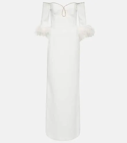 Robe longue de mariée Plume en crêpe - Rebecca Vallance - Modalova