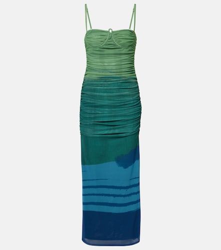 Robe longue en résille à imprimé - SIR - Modalova