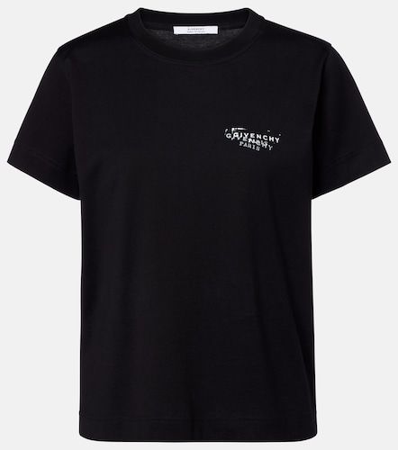 T-shirt rayé en coton à logo - Givenchy - Modalova