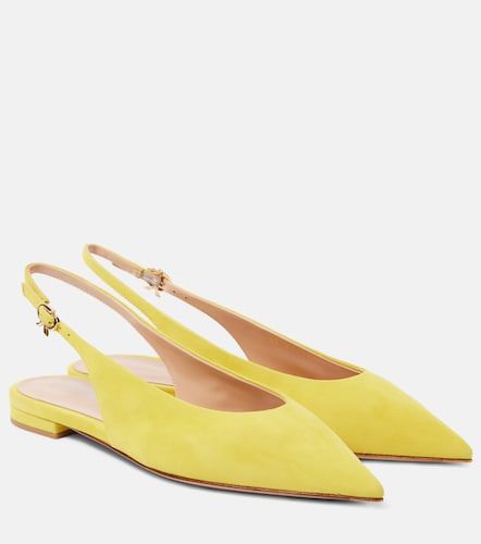Ballerines slingback en daim - Gianvito Rossi - Modalova