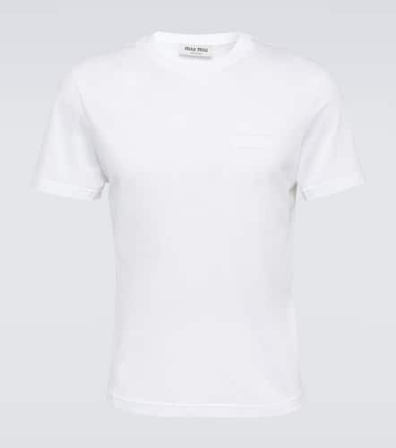 Miu Miu T-shirt en coton à logo - Miu Miu - Modalova