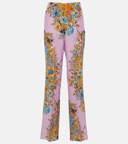 Pantalon ample en soie à fleurs - Etro - Modalova