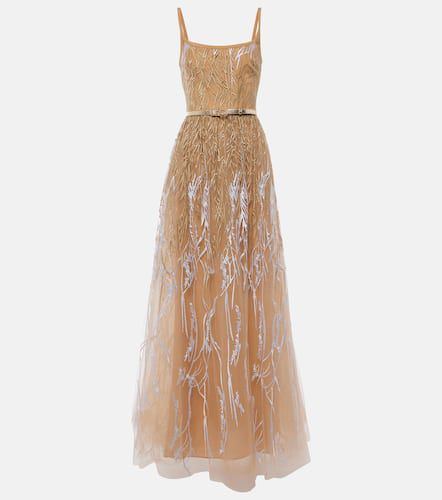 Robe longue Arboreal brodée - Elie Saab - Modalova