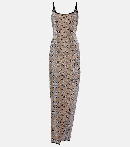 Robe longue à imprimé serpent - Balmain - Modalova