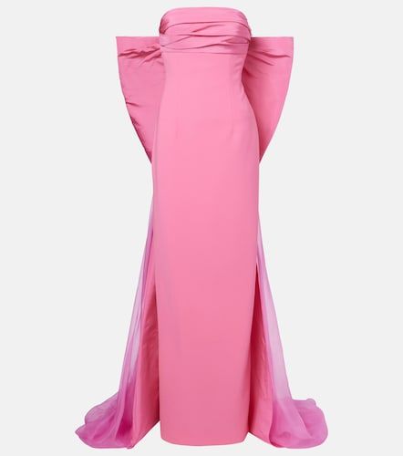 Robe longue bustier en crêpe - Carolina Herrera - Modalova
