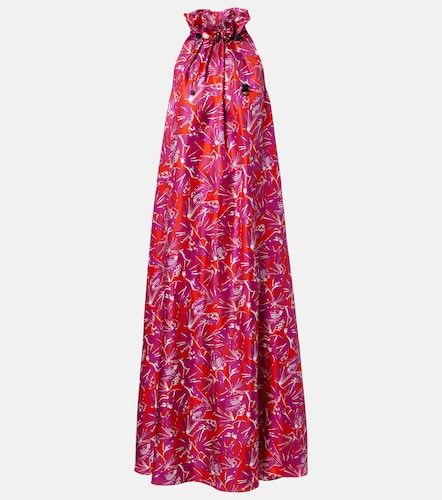 Robe longue Cartone en soie imprimée - Max Mara - Modalova