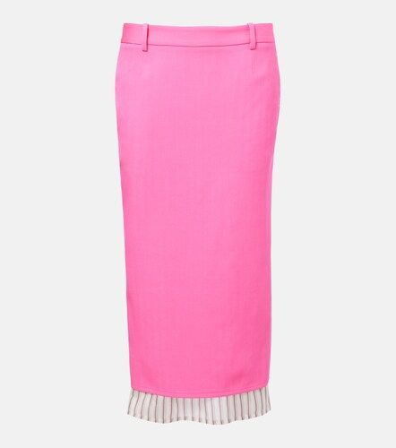 Jupe crayon en laine vierge - The Attico - Modalova