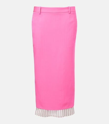 Jupe crayon en laine vierge - The Attico - Modalova