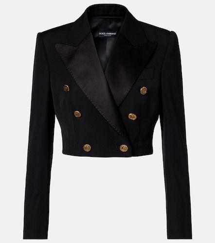 Veste raccourcie en laine et soie - Dolce&Gabbana - Modalova