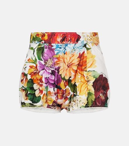 Short en coton à fleurs - Dolce&Gabbana - Modalova