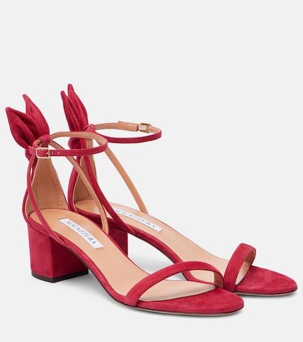 Sandales Bow Tie 50 en daim - Aquazzura - Modalova