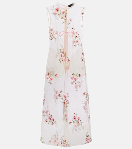 Robe midi brodée en organza - Simone Rocha - Modalova