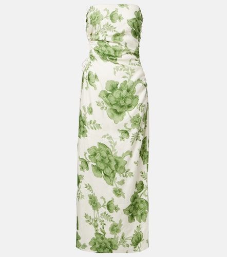Robe midi Gardella en lin à fleurs - SIR - Modalova
