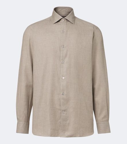 Zegna Chemise en coton et cachemire - Zegna - Modalova
