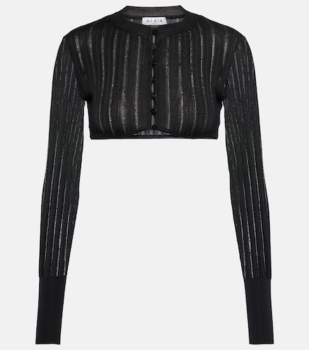 Alaïa Cardigan cropped en maille côtelée - Alaia - Modalova
