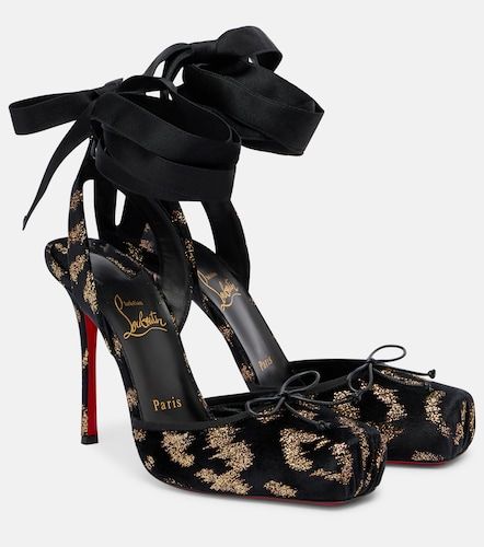 Escarpins Cassia 100 en velours et lamé - Christian Louboutin - Modalova